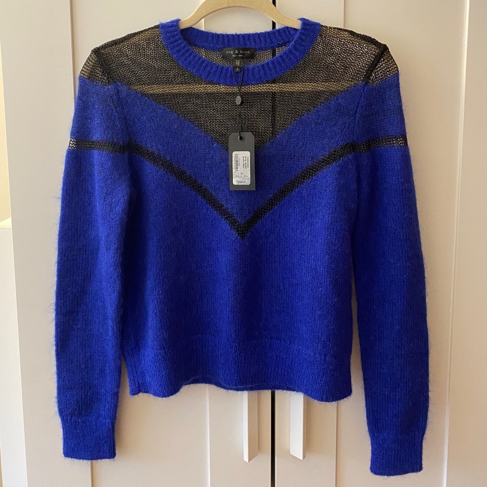 Rag & Bone Blue & Black Sweater - never worn! - Picture 2 of 4